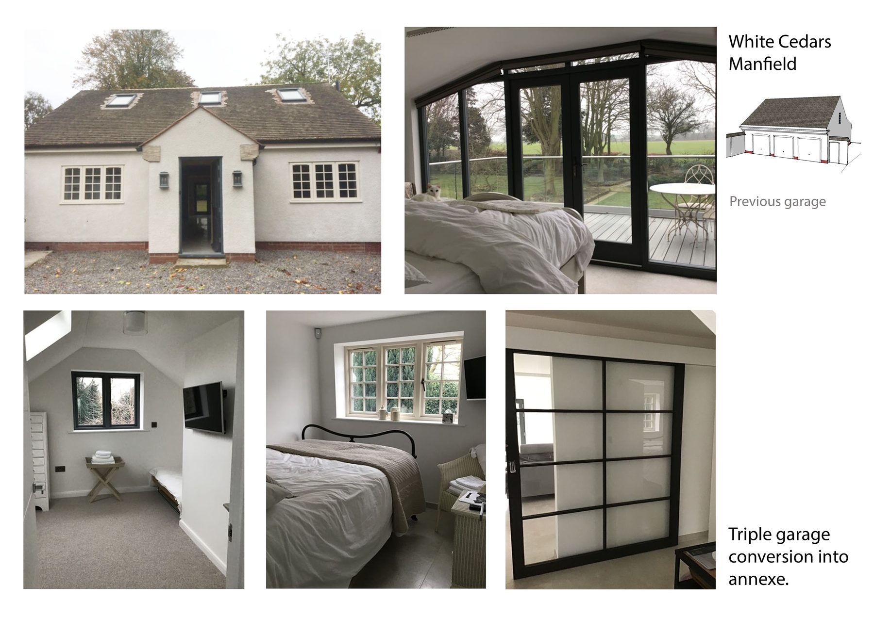 White Cedars Manfield - triple garage conversion into annexe